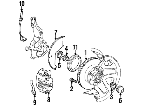 2001 Mercury Mountaineer Anti-Lock Brakes Diagram