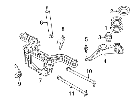 2006 Mercury Mariner Rear Suspension Components Diagram