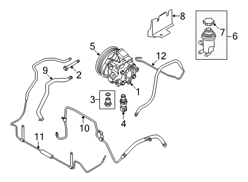 2011 Ford Transit Connect P/S Pump & Hoses Diagram 2 - Thumbnail
