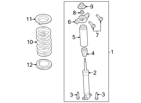 2025 Ford Mustang Shocks & Components Diagram