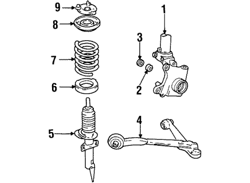 2000 Ford Windstar Front Suspension Components Diagram
