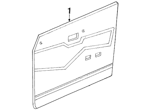 1988 Mercury Tracer Interior Trim - Front Door Diagram