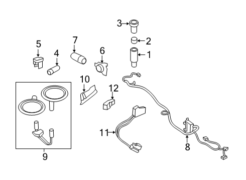 2022 Lincoln Nautilus Lamp Diagram for FA1Z-14A318-K