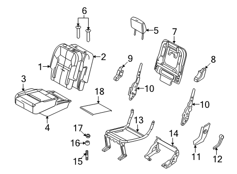 2008 Ford Explorer Sport Trac Rear Seat Components Diagram