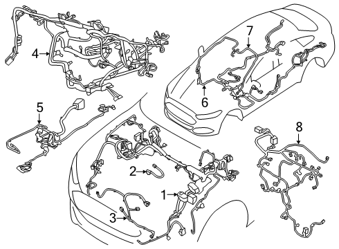2015 Ford Fusion Wire Harness Diagram for DU5Z-9D930-B