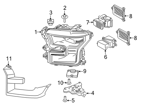 2015 Ford F-150 Bulbs Diagram