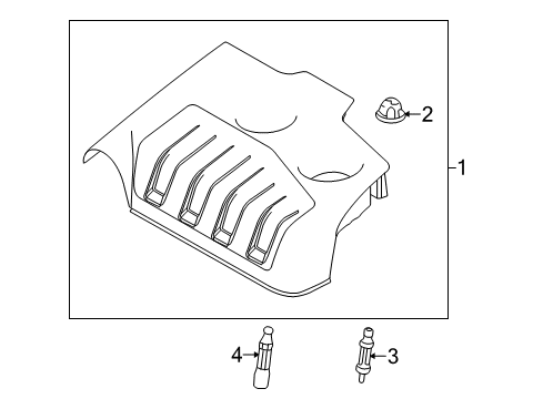 2014 Ford Special Service Police Sedan Engine Appearance Cover Diagram