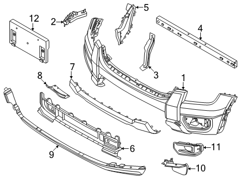 2024 Ford Ranger Bumper & Components - Front Diagram 2 - Thumbnail
