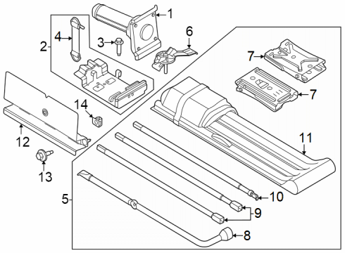 2024 Ford F-350 Super Duty Jack & Components Diagram 6 - Thumbnail