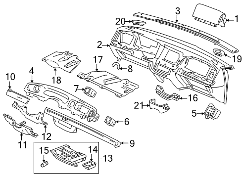 2004 Ford Crown Victoria Instrument Panel Diagram