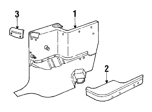 1993 Ford Mustang Interior Trim - Quarter Panels Diagram