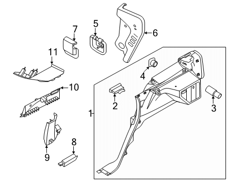 2024 Lincoln Nautilus Interior Trim - Quarter Panels Diagram