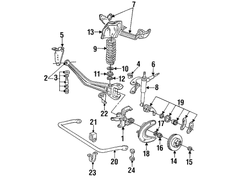 1992 Ford Explorer Front Suspension Components Diagram