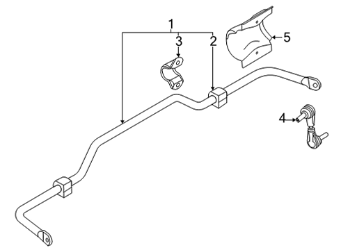 2024 Ford Maverick Stabilizer Bar & Components Diagram