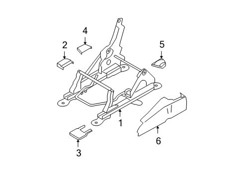 2007 Ford Expedition Seat Base, Center Diagram for 9L1Z-78600B01-C