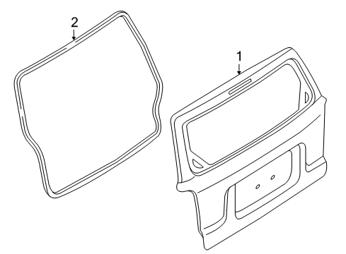 2006 Mercury Mariner Gate & Hardware Diagram