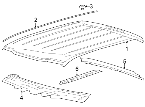 2023 Ford F-350 Super Duty Roof & Components Diagram 4 - Thumbnail