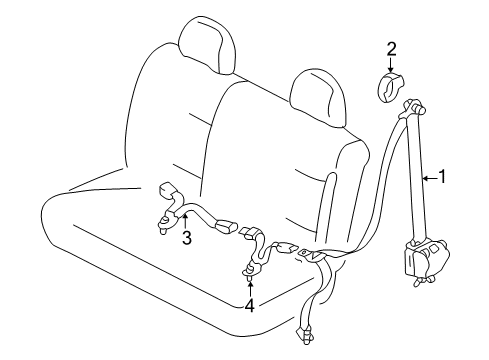 2005 Mercury Mariner Rear Seat Belts Diagram