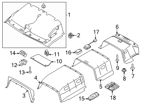 2024 Ford Transit-250 Interior Trim - Roof Diagram 3 - Thumbnail