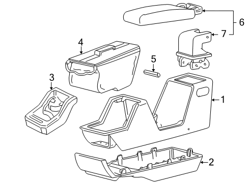 2001 Ford Explorer Sport Trac Center Console Diagram