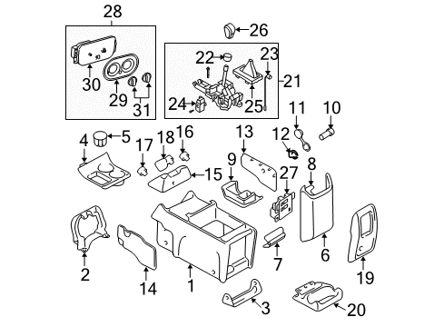 2003 Lincoln Navigator Floor Console Diagram