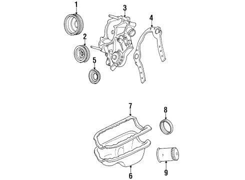 1995 Ford Taurus Engine Parts Diagram