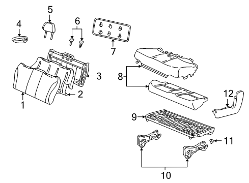 2004 Ford Freestar Rear Seat Components Diagram 3 - Thumbnail