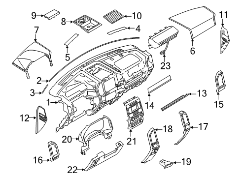2019 Ford F-150 Instrument Panel Components Diagram 4 - Thumbnail
