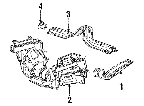 1984 Ford Mustang Frame & Components Diagram