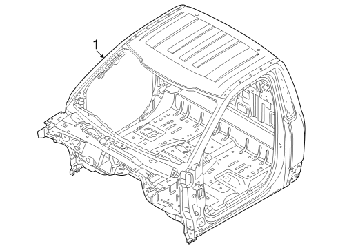 2025 Ford F-250 Super Duty Cab Assembly Diagram 3 - Thumbnail