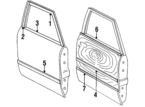 1985 Mercury Marquis Door & Components Diagram 2 - Thumbnail