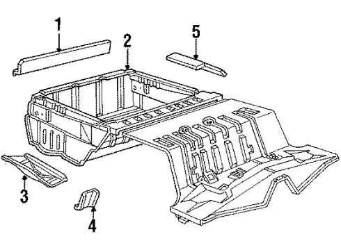 1984 Ford LTD Rear Floor & Rails Diagram 2 - Thumbnail