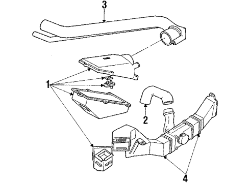 1986 Ford Bronco II Air Inlet Diagram