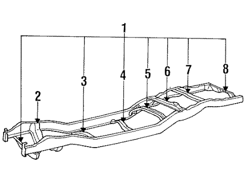 1993 Ford Ranger Frame & Components Diagram