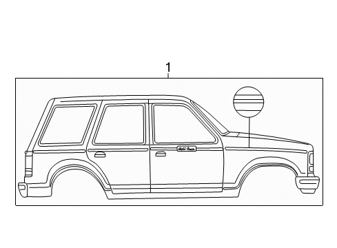 1997 Ford Explorer Stripe Tape Diagram 2 - Thumbnail