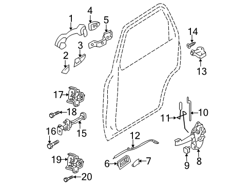 2011 Mercury Mariner Rear Door Diagram