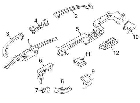 2017 Lincoln Continental Lower Duct Diagram for GD9Z-19D809-A