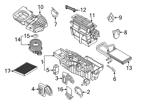 2019 Ford Flex A/C & Heater Control Units Diagram