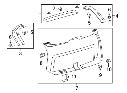 2024 Lincoln Corsair Interior Trim - Lift Gate Diagram