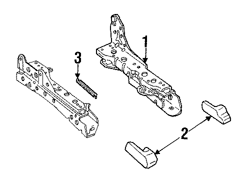 2001 Lincoln Town Car Tracks & Components Diagram 2 - Thumbnail