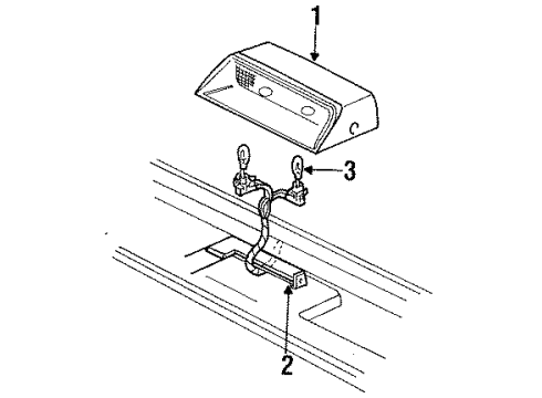 1995 Ford Taurus High Mount Lamps Diagram 3 - Thumbnail