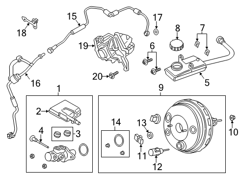 2013 Ford C-Max Dash Panel Components Diagram