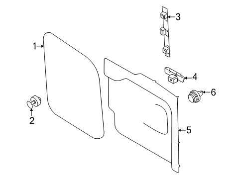 2025 Ford Transit-150 Interior Trim - Back Door Diagram