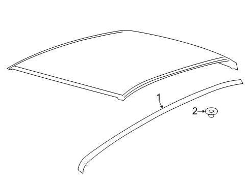 2019 Ford Ranger Exterior Trim - Cab Diagram