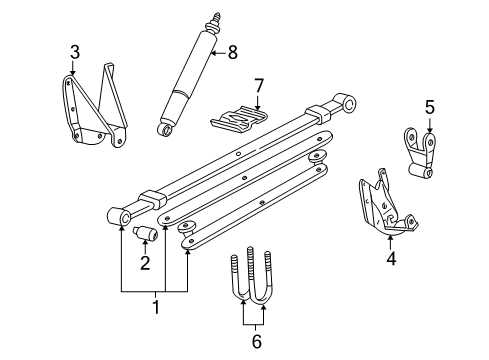 2007 Lincoln Mark LT Rear Suspension Components Diagram