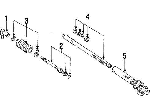 1988 Mercury Tracer Steering Gear & Linkage Diagram 4 - Thumbnail