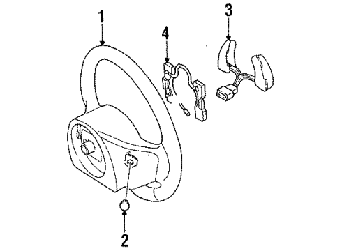 1997 Lincoln Continental Steering Wheel & Trim Diagram