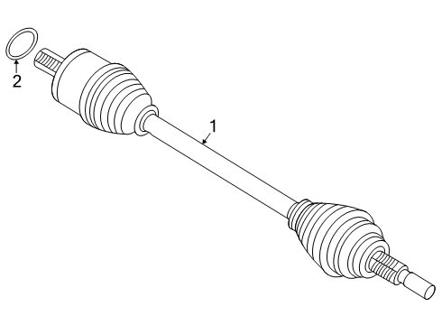 2025 Ford Transit-150 Drive Axles - Front Diagram