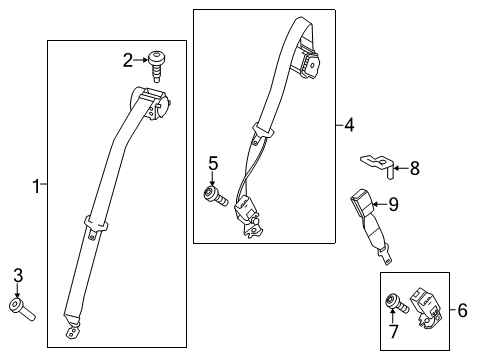 2012 Ford Focus Rear Seat Belts Diagram