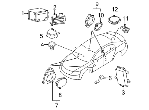 2012 Lincoln MKS Sound System Diagram 2 - Thumbnail
